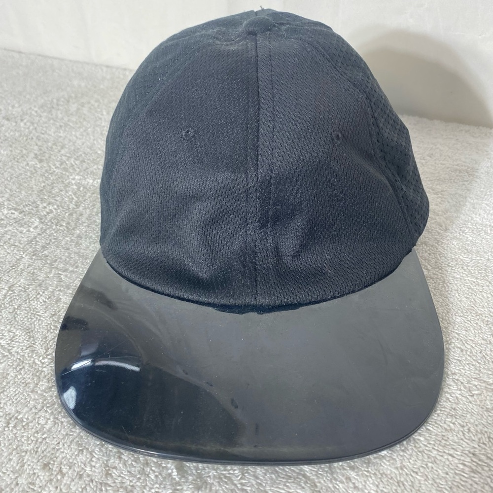5/$25 Black Mesh W Semi Sheer Plastic Brim Baseball Style Cap Hat